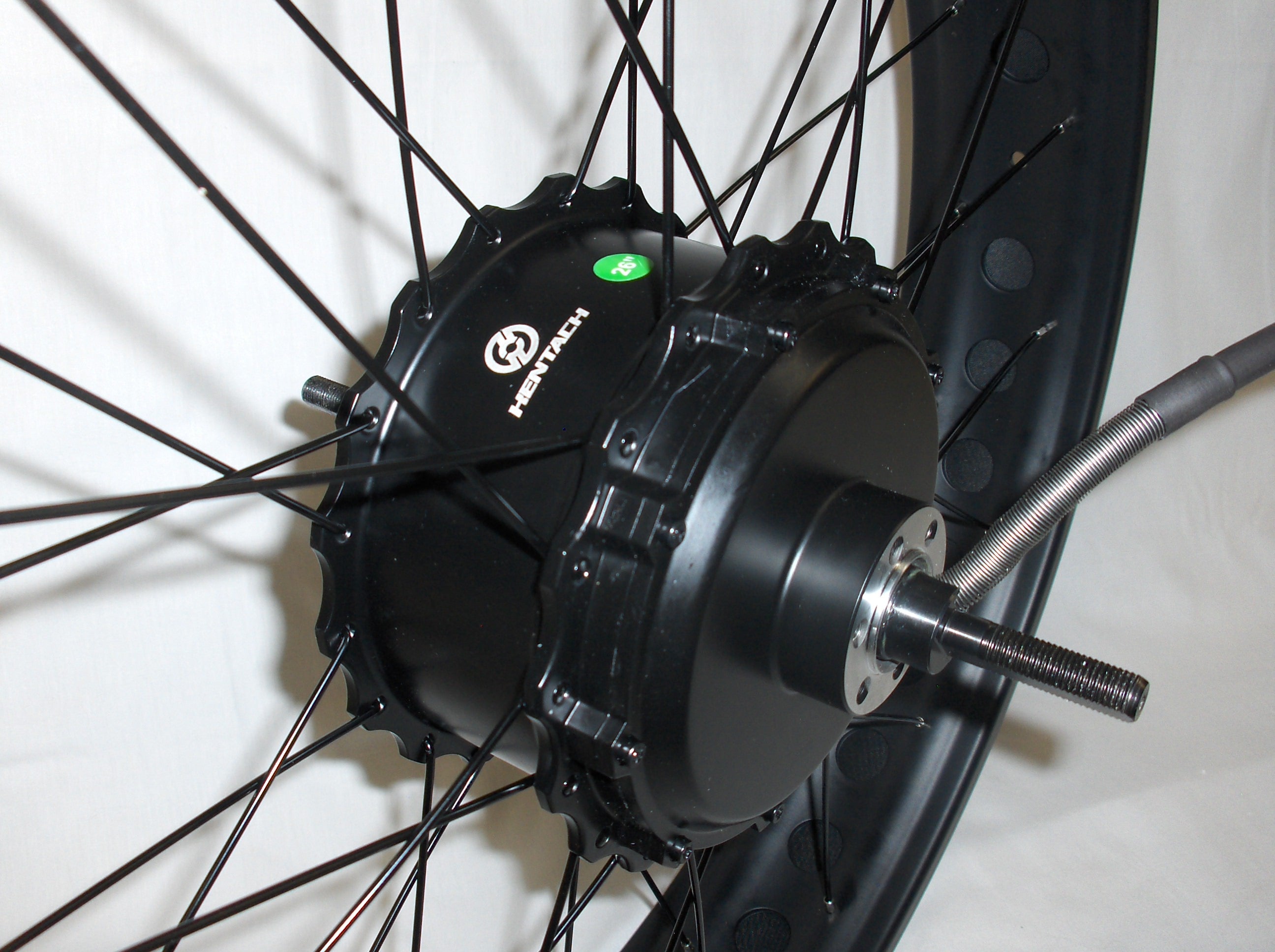 Wheel, 26x4.80 Rear Matt Black w/Motor