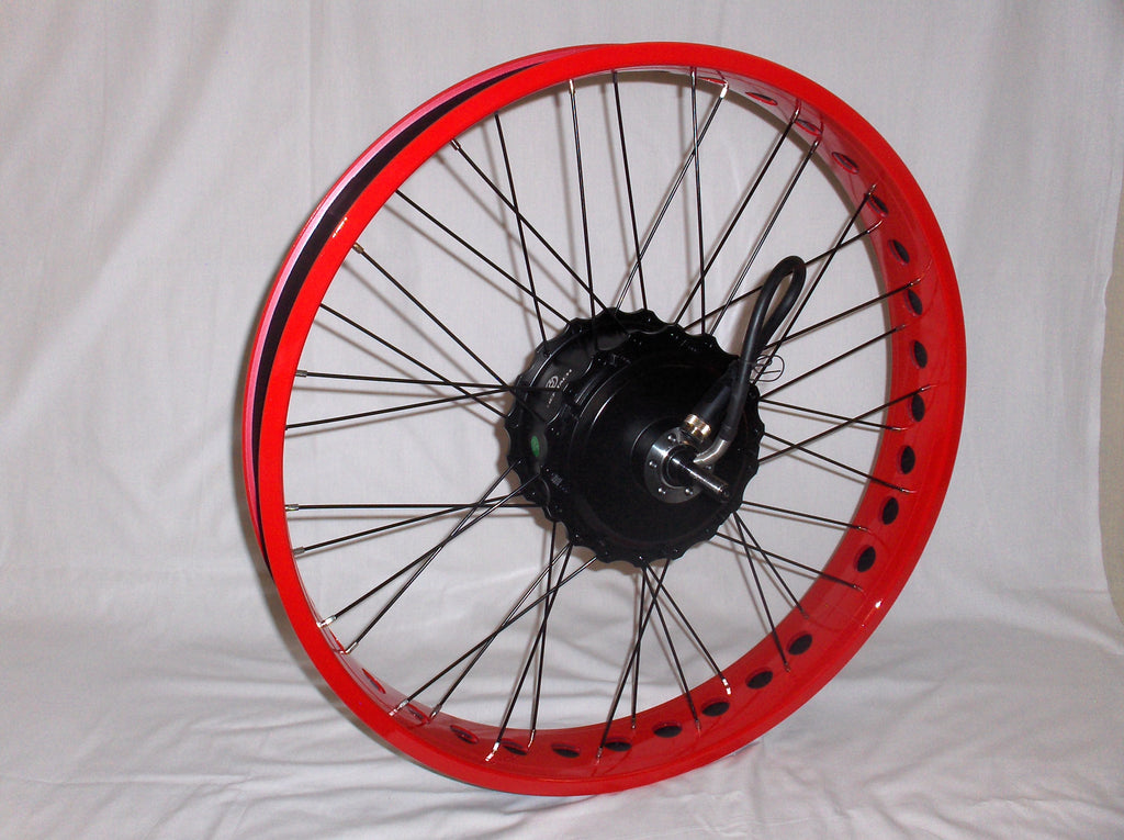 Wheel, 26x4 Rear Red w/Motor