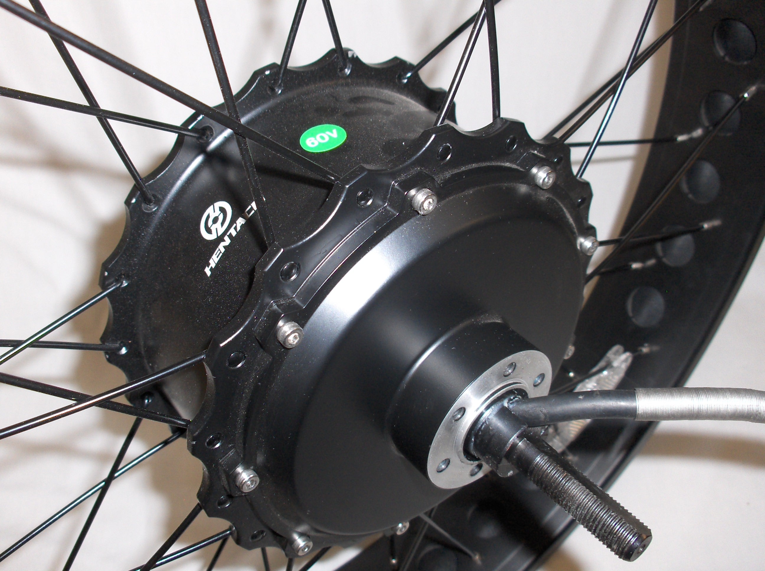 Wheel, 20x4 Rear Matt Black w/Motor